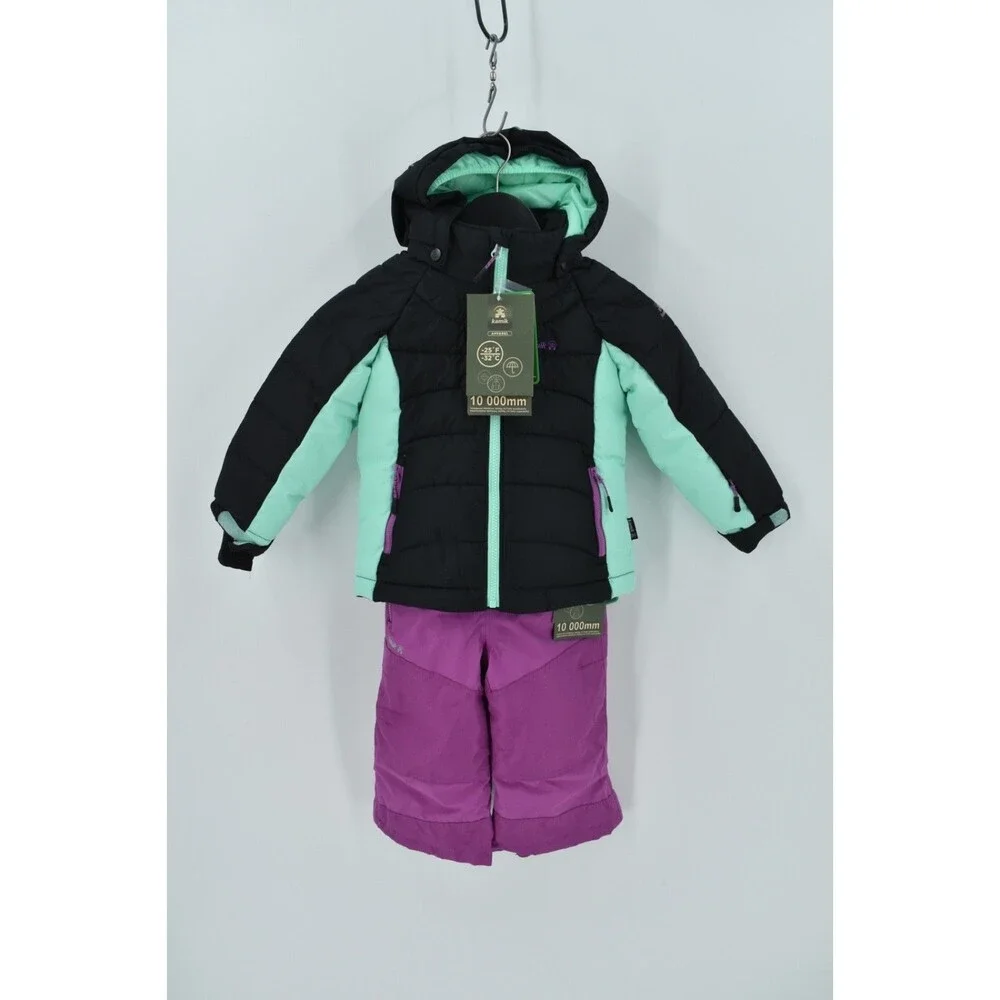 Kamik Size 3 Girls Aayla Jacket Storm Bibs Snowsuit NWT Orchid Mint